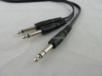 6.3/6.35/6.5 три основни стерео до две 6.35 моно аудио линия кабели 1.5 m 4.8 ft