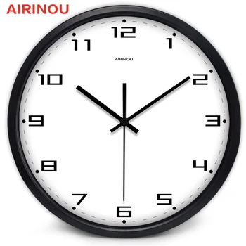 Airinou 10 инча стенни часовници 25 см Отстъпка черно Фрам насърчаване на бюро за проучване прост