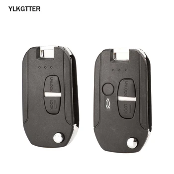 YLKGTTER 2 бутона промяна смарт ключ за кола Shell за Mitsubishi L200 Montero Pajero, Shogun Triton популярен флип Floding Key Case