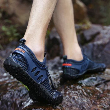 Мъже, Жени водна обувки открит катерене бързосъхнеща туризъм обувки комфорт Аква трекинг маратонки нескользящая водоустойчив туризъм обувки