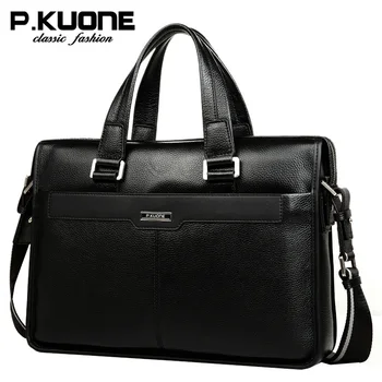 Мода мъжка чанта естествена кожа чанти за рамо бизнес мъжки портфейл, чанта за лаптоп