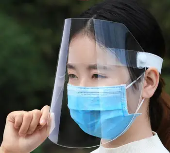 Част 2 защитни маски прозрачна защитна маска ПАТ висока температура устойчива брызгостойкая мъгливо защитна маска за лице