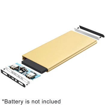 7566121 Solar Power Bank Case Powerbank Cover празен САМ Power Bank Box Dual USB Kit зарядно устройство и фенерче