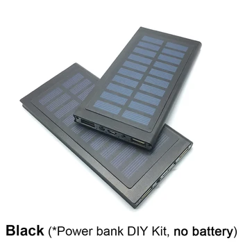 7566121 Solar Power Bank Case Powerbank Cover празен САМ Power Bank Box Dual USB Kit зарядно устройство и фенерче