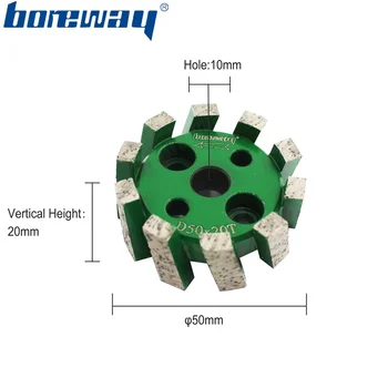 Boreway доставя парче сегментированного Диамантения Стаббингового колела D50*20T*10H за воден кладенец от кварц