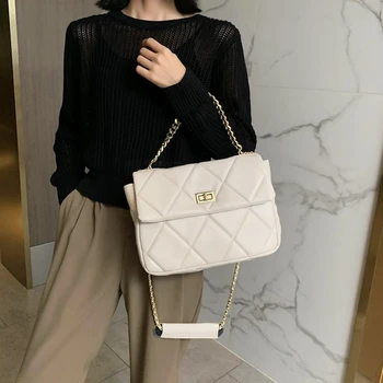 [BXX] голям капацитет дизайнер на луксозна модна жените голям Crossbody чанта за рамо верига ПУ кожени чанти за жени, маркови HO669
