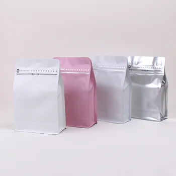 10 бр. на 250 грама, кафе чанти цвят затваряне на алуминиево фолио ziplock се изправи торбички за приготвяне на закуски найлонова опаковка