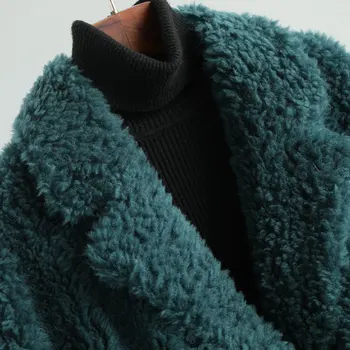 PUDI дамски зимни истинска вълна палто момиче топло яке палто дама дълги кожени якета върху размера на паркове A19104