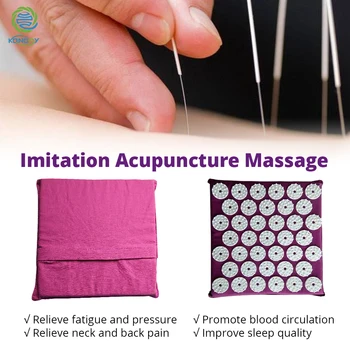 KONGDY акупунктурная Масажна възглавница акупресура килимче за йога акупунктурная Масажна възглавница облекчава болки в тялото и спомага за циркулацията на кръвта
