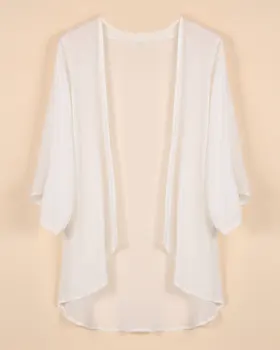 Летен стил кимоно жилетка 2021 секси жени Blusas върховете случайни свободни твърди шифоновые блузи, ризи плюс размер S-5XL