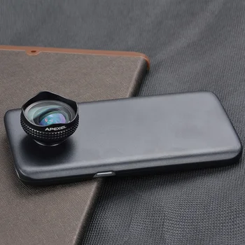 Apexel Обектив 18 MM HD Wide Angle Optic Pro Обектив Cell Phone Camera Lens Kit 0.6 X за Samsung galaxy s8 plus S6 S7 и телефон 18 MM