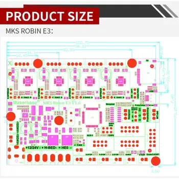 MKS Робин E3 V1. 0 32-битова такса за управление на интегриран TMC2209 UART Mode Upgrade 3D Printer Parts дънна платка за Creality 3D принтер