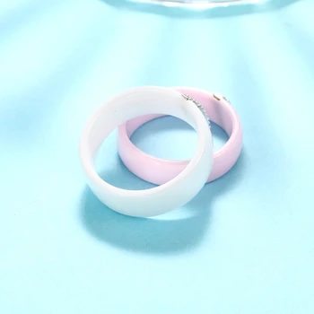 2020 Trend Women Jewlery Set 8 мм керамично пръстен с висящи обеци най-високо качество, класически черни и бели дамски бижута сватба