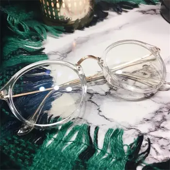 синя светлина слънчеви очила рамка на компютърни очила очила кръгли прозрачни дамски дамски слънчеви очила рамка 2018 оптични рамки ясно