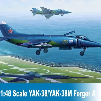 Статична Мащабна модел събрание авиамодель 1:48 мащаба на Як-38/Як-38М Forger A Airplane Model 80362 Building Комплекти DIY Model