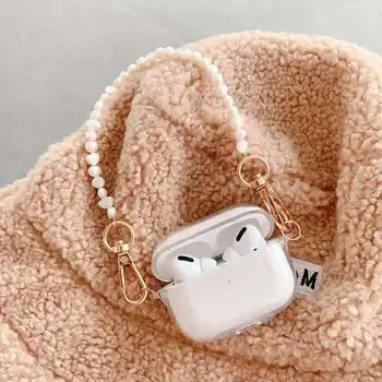 Сладък круша гривна Shell ключодържател прозрачен калъф за слушалки слушалки за Apple Airpods 1 2 3 Pro безжична слушалка на кутията