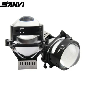 SANVI 3.0 V5 Car Bi LED Projector headlight Lens 35W 5500K Auto LED Projector Headlamp Lens With Hella 3r Bracket Light Retrofit