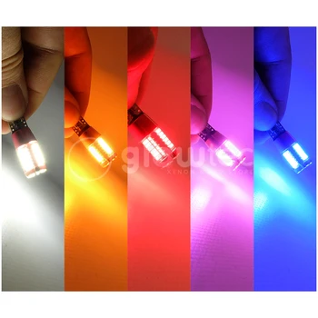 4бр T10 LED CANBUS SMD 192 2825 w5w super bright 57smd NO Error bulb Car marker Auto Wedge lamps 12V GLOWTEC