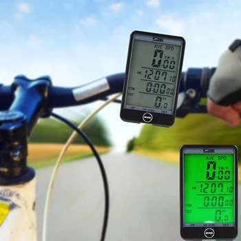 МТВ велосипед Колоездене компютър километража LCD подсветка дисплей скоростомер