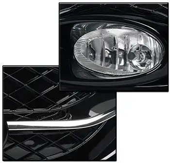 Sulinso за-Honda Civic 2DR броня шофиране хромирани фарове за мъгла лампи с лъскави черни рамки