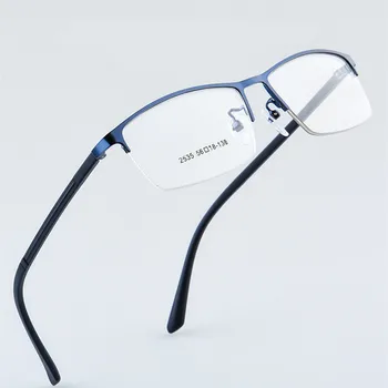 Унисекс Квадрат Бизнес-Свободно Време За Очила Стоманени Метални Рамки За Очила, Оптични Очила Oculo Grau De Feminino Masculino