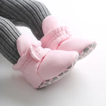 0-18 М бебето е новородено, Детски чорапи, обувки момче момиче звезда на Бебето първите проходилки обувки памук комфорт мек устойчива на плъзгане топло бебешко кошче S