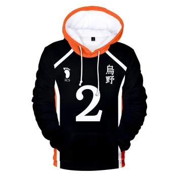 Нова аниме волейбол момче облекло cos3D мода hoody пуловер с качулка на Едро Мартин Фокс