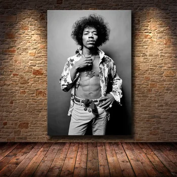 Известният рок звезда на Джими Хендрикс-творчески плакат платно Живопис HD печат декоративна живопис декорация на всекидневна