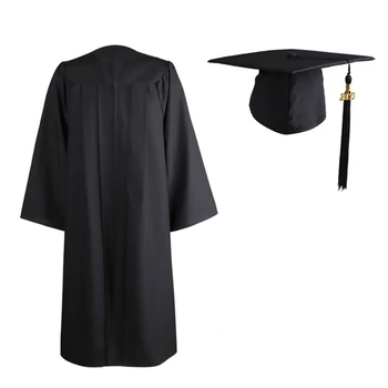 2020 нов възрастен выпускное рокля с дълъг ръкав университет Академична рокля с цип плюс размер выпускное рокля роба Mortarboard Cap