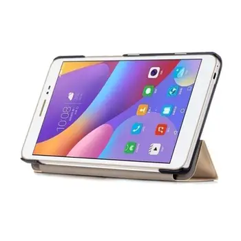 За Huawei MediaPad M5 Lite 10 M5Lite 10.0 BAH2-W19 10.1 Tablet Case Къстър 3 пъти 360 въртяща се стойка на стена flip кожен калъф
