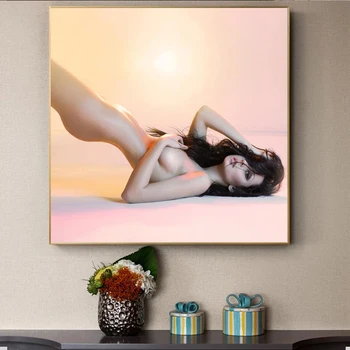 Съвременен портрет на изкуството живопис върху платно, постери и отпечатъци на стената на изкуството, платно картини секси голи жени картина за всекидневна Декор