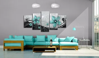 2019 5 бр./компл. модерните щампи на цветя маслена живопис върху платно, стенни художествени картини за дома: хол (без рамка)
