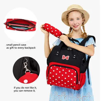 НД осем 1-3-ти клас училищната чанта на момичето чанта училищни чанти за момичета мода раници пътни чанти раница за деца