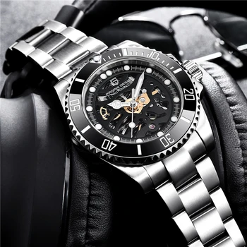 PAGANI DESIGN Brand Men Business Luxury Watch мъжки автоматично механичен часовник Водоустойчив Модерен мъжки часовник от неръждаема стомана