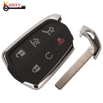 Kutery 3/4/5/6 бутона Smart Remote Control Car Key Shell Case FOB за Cadillac SRX CTS ATS XTS Escalade ESV с поставяне на ключ