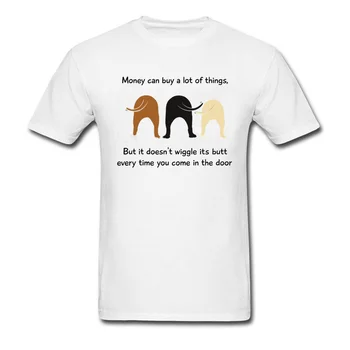 Забавна мультяшная мъжка тениска тениска Dog Lover тениски сиви върхове писмо тениски пари не шевелят си задник памучен плат облекло