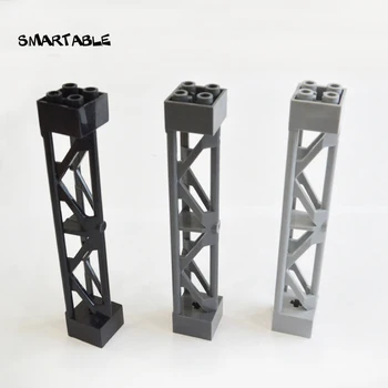Smartable подкрепа 2x2x10 Греда триъгълни вертикални строителни блокове част играчки съвместими град 58827/95347 техника 10 бр./лот