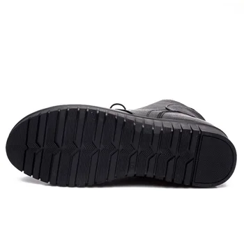 DRKANOL 2020 дамски зимни зимни ботуши в класически черен естествена кожа дебела козина козината топли ботильоны обувки на нисък ток Дамски ботуши