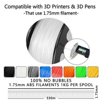 Enotepad 1 кг 1.75 мм ABS спиралата бърза доставка цветни неща сонда тел Reprap 3D принтер с вакуумна опаковка бърз кораб