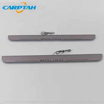 Carptah Moving LED Car Light Door Sill Scuff Plate Pathway Dynamic Streamer Welcome Лампа за Chevrolet Malibu-2017 2018