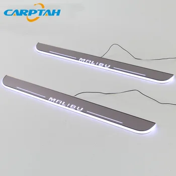 Carptah Moving LED Car Light Door Sill Scuff Plate Pathway Dynamic Streamer Welcome Лампа за Chevrolet Malibu-2017 2018