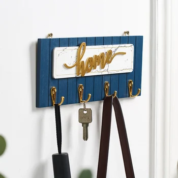 Минималистичен Ключ И Пощенски Притежателя На Стената Куки Декорация На Дома Закачалка За Дрехи Nordic Hook Wall Wood House Shape Key Hanger Holder
