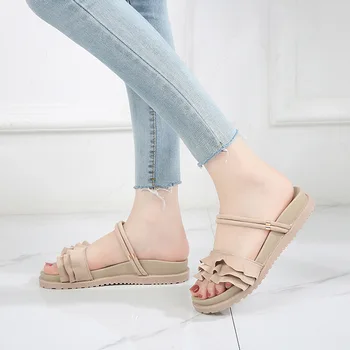 ----womenTake A walk ежедневни сандали 2020 лято нова корейската мода Дамски обувки гъст дъното кифла подметка Обувки wild