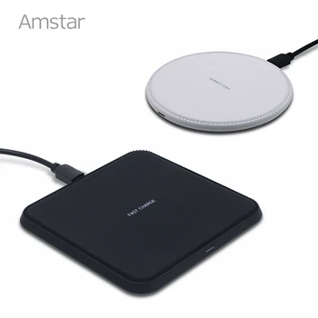 Amstar Ultra-thin Wireless Charger For iPhone 11 Pro Max XR XS X Samsung S20 + Fast wireless charger Qi Wireless Charging Pad