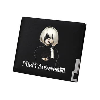 NieR:машини Pu кожа кратък чантата си секси жени дълъг портфейл YoRHa No. 2 Type B ID Card Holder Аниме Money Gift Bag Carteira