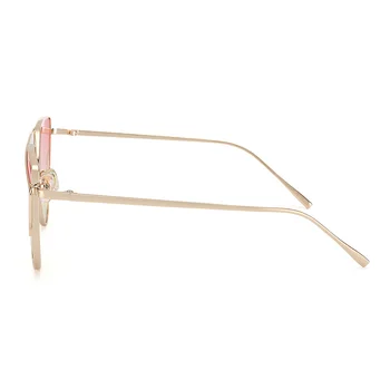 ROYAL МОМИЧЕ високо качество на реколтата дамски слънчеви очила метална дограма за котешко око Слънчеви очила дамски розови, жълти нюанси Oculos UV400 ss221