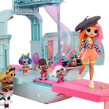 ХАХА surprise dolls winter disco dolls lols figura toys 2-IN-1 GLAMPER Original Picnic car toys sets for girls