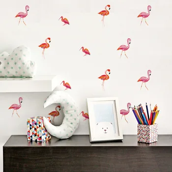 Фламинго стени, стикери за деца стаи момичета стая спалня стикери за стена винил водоустойчив подвижна модерна декорация на дома