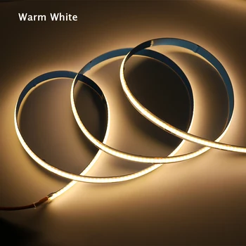 Супер ярък 5m COB LED Strip Light 24V Гъвкава led лента неонова лампа за декорация на дома осветление натурален бяло/студено бяло/топло бяло