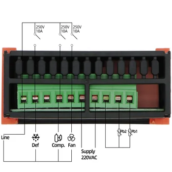 И Т.Н.-974 терморегулятор регулатор на температурата хладилник размразяване алармена система за управление на отопление с двоен сензор НПМ 220V 30%OFF